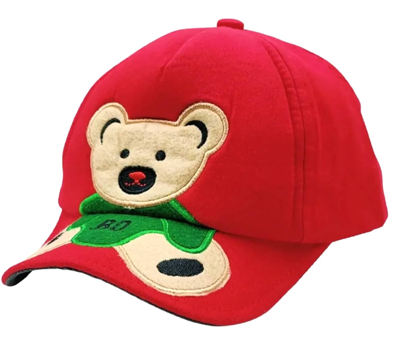 Zacharias Boy's Kids Cotton Cap kc-07-Red (Pack of 1) (1-4 Years)