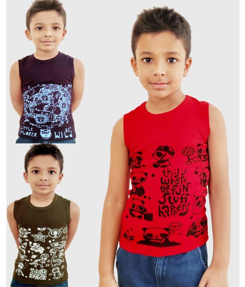 Hap Kings Pack of 3 Boys Cotton ( Multi ) - Nightwear & Loungewear | Buy online on ZillyBuy