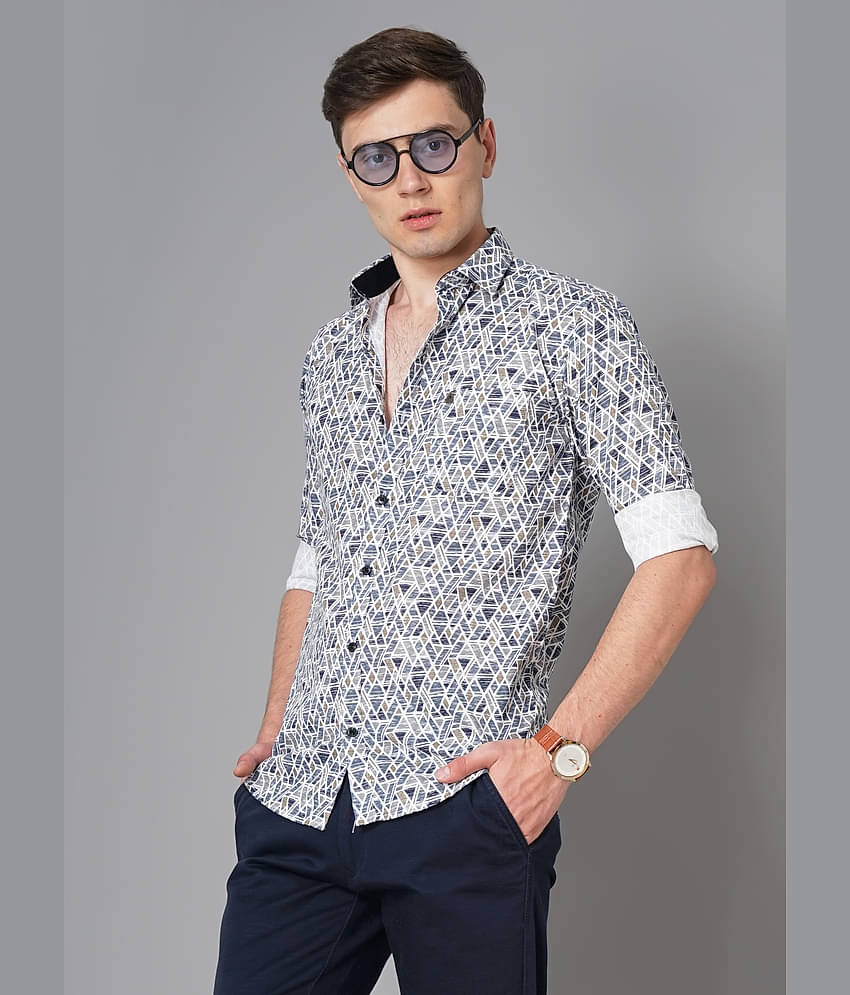 K-LARA - Blue 100% Cotton Slim Fit Men's Casual Shirt ( Pack of 1 )