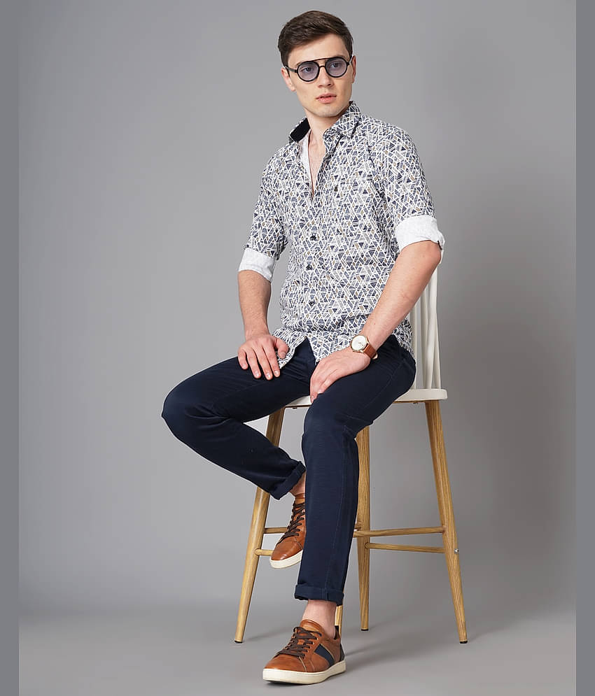 K-LARA - Blue 100% Cotton Slim Fit Men's Casual Shirt ( Pack of 1 )