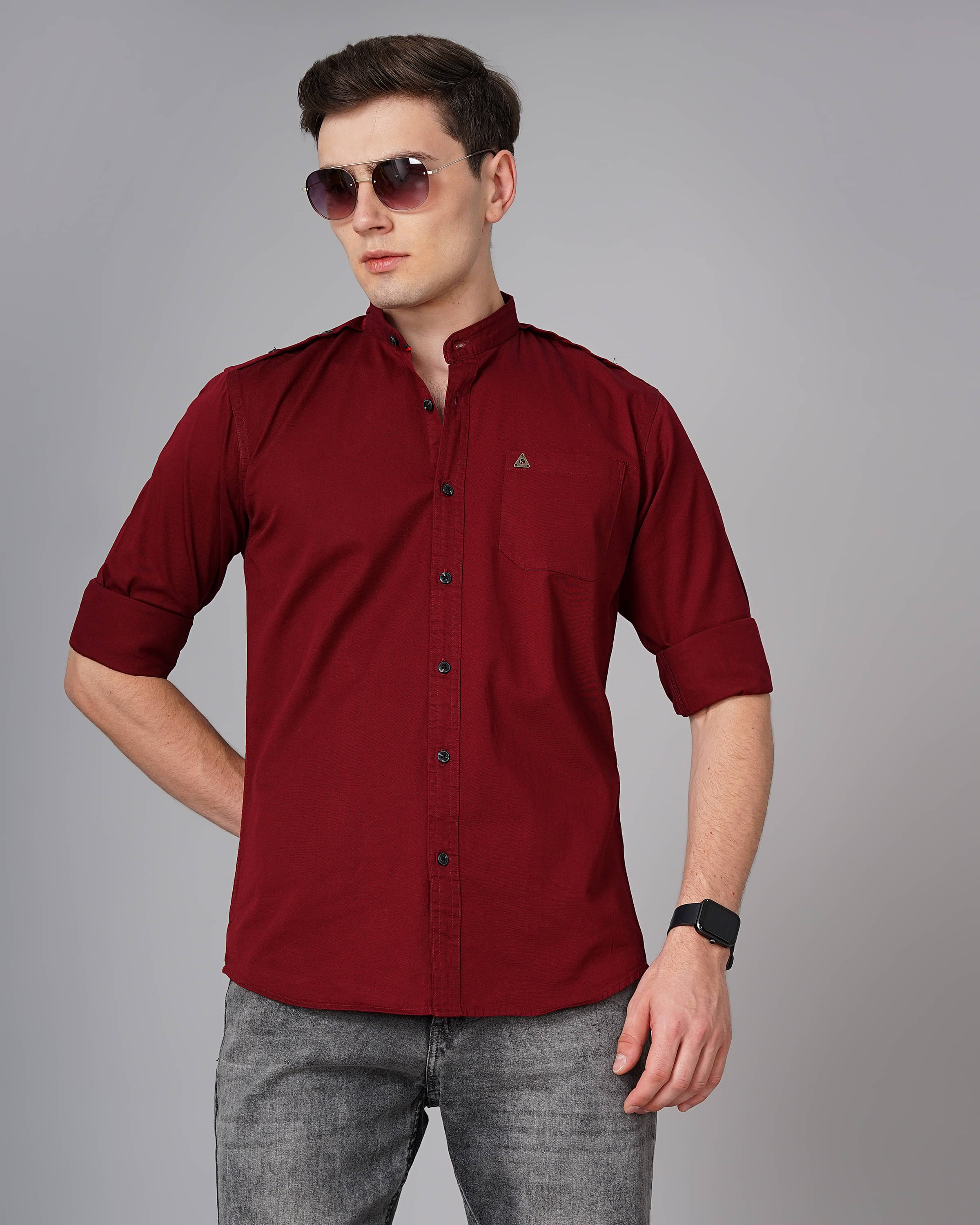 K-LARA - Red 100% Cotton Slim Fit Men's Casual Shirt ( Pack of 1 ) K-LARA - Red 100% Cotton Slim Fit Men's Casual Shirt ( Pack of 1 )