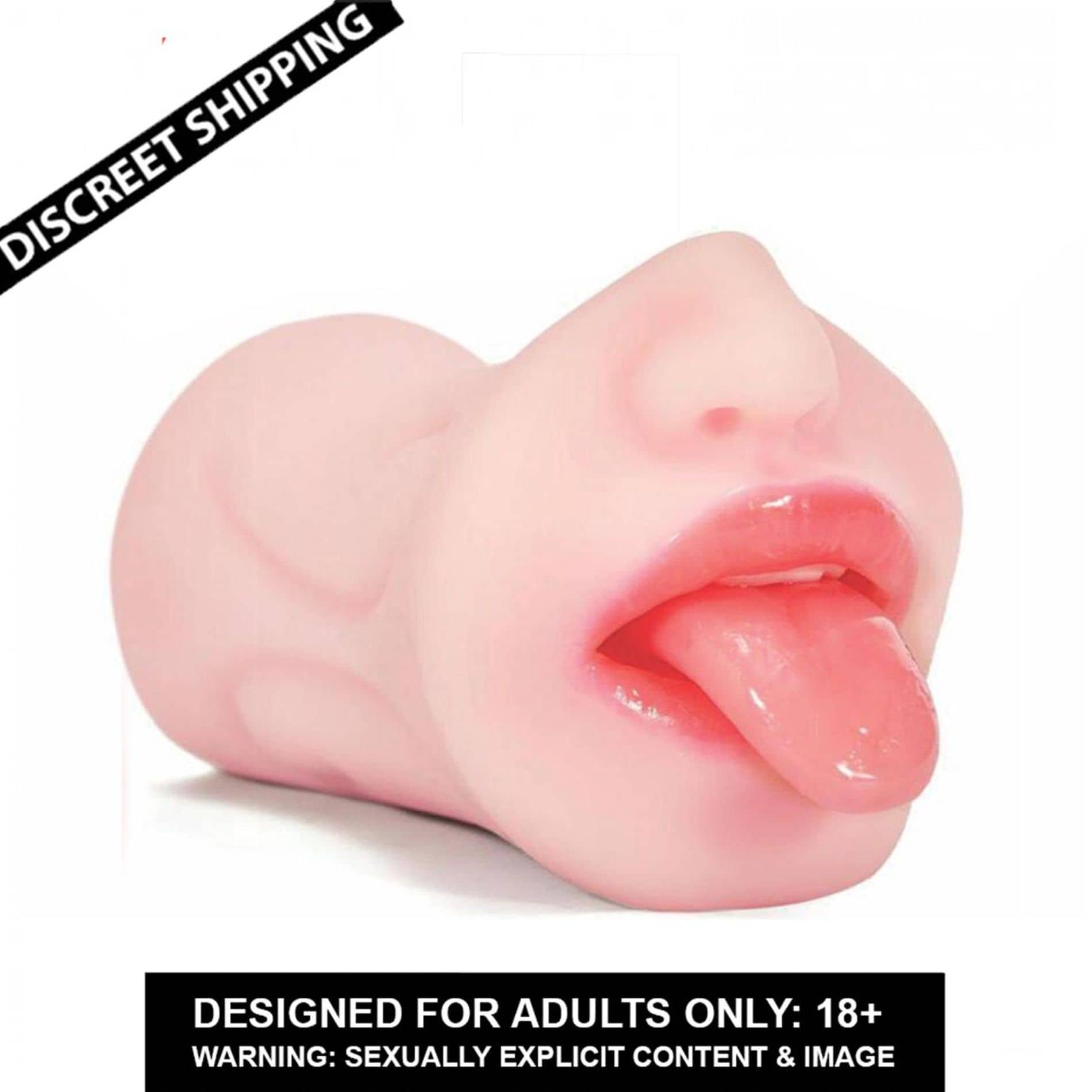 KAMAHOUSE Pocket Pussy with Real Mouth and Tongue Masturbator For Men
