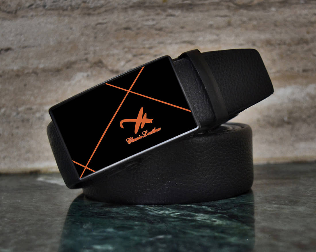 Loopa Black PU Formal Belt