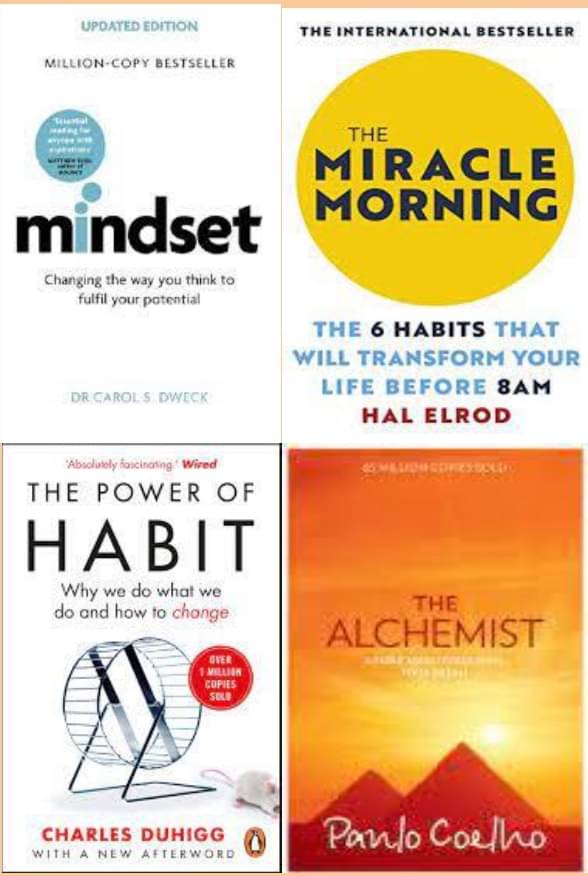     			Mindset + Miracle Morning + The Power of Habit+ The Alchemist