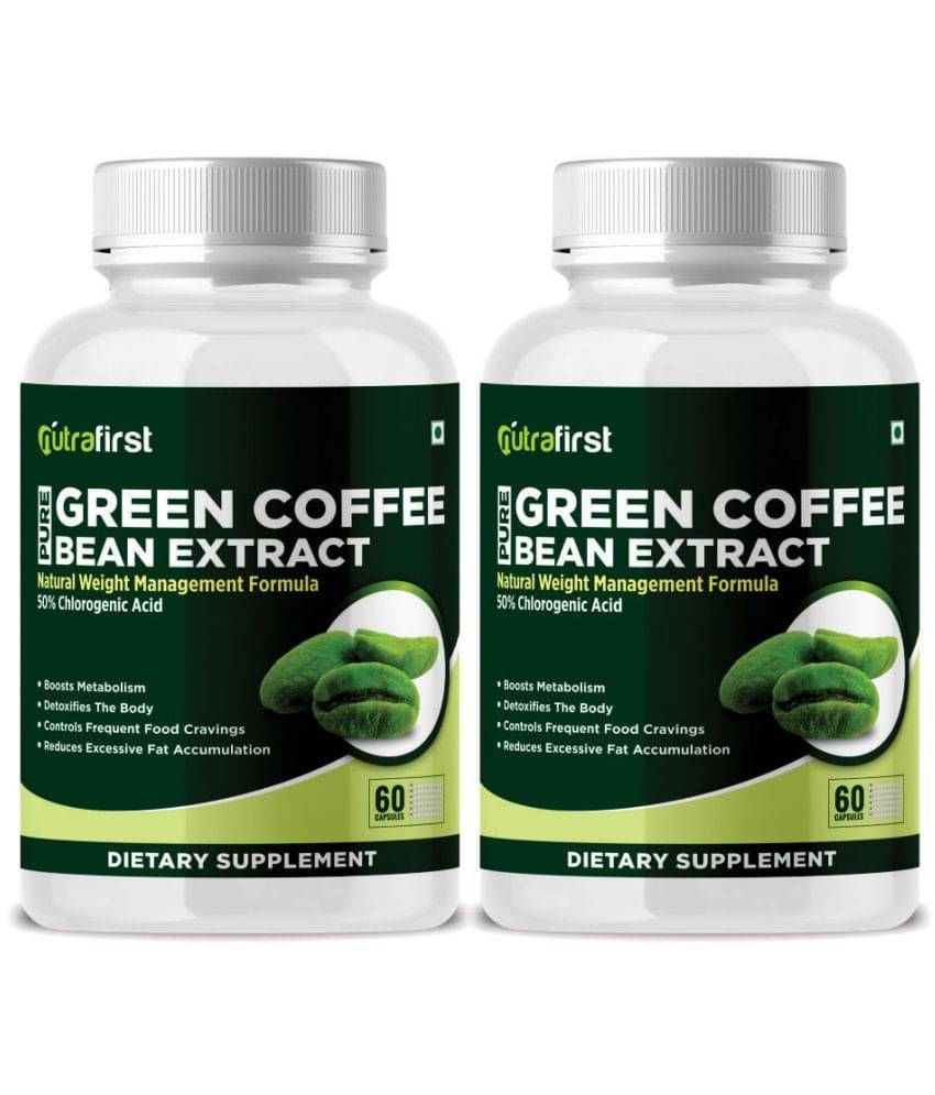 Nutrafirst Green Coffee Bean Extract Capsules with 50% CGA for Weight Management in Men & Women - 120 Capsules (Pack of 2) Nutrafirst Green Coffee Bean Extract Capsules with 50% CGA for Weight Management in Men & Women - 120 Capsules (Pack of 2)