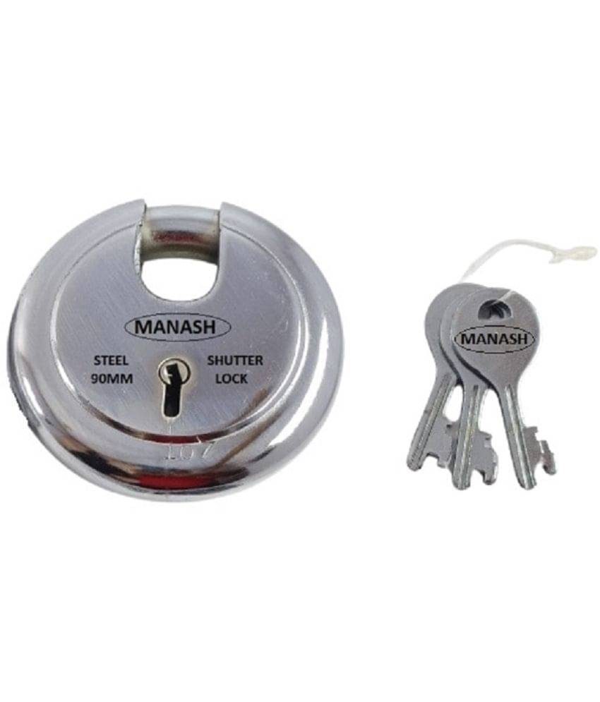    			ONMAX Heavy Steel Regular Shutter Lock 90mm for Shutter, Home, Shop and Room (SRSL90)
