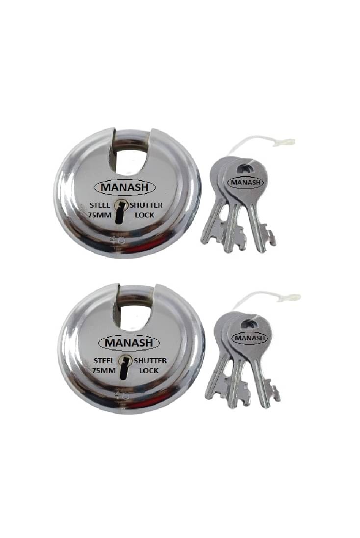 ONMAX Steel Regular Shutter Round Lock, 75mm, 7 Levers with Heavy and good Quality For Home, office and shop (SRSL75) ONMAX Steel Regular Shutter Round Lock, 75mm, 7 Levers with Heavy and good Quality For Home, office and shop (SRSL75)