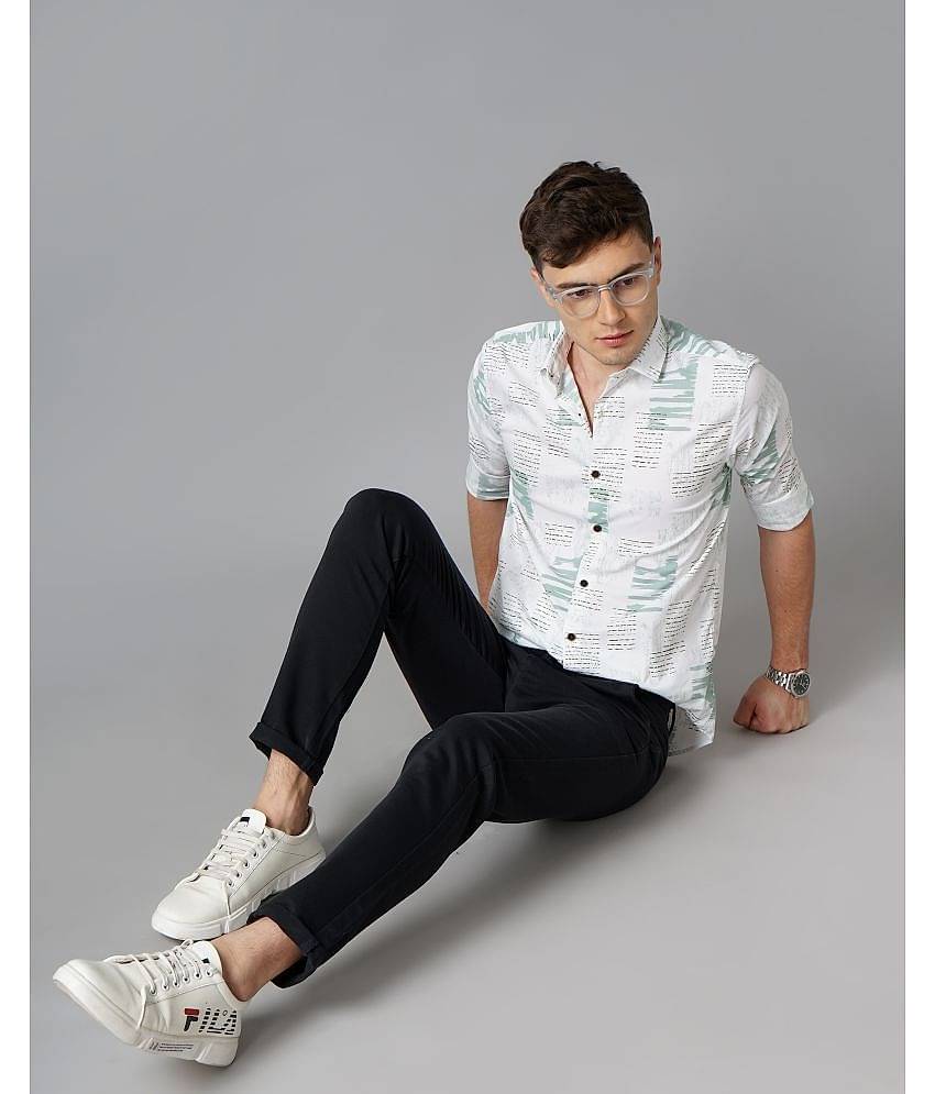 Paul Street - Blue 100% Cotton Slim Fit Men's Casual Shirt ( Pack of 1 )