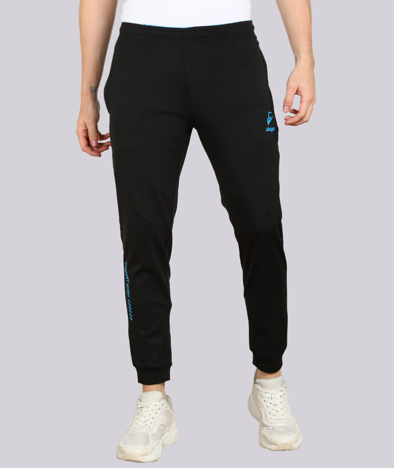 SLAGEN - Black Polyester Men's Sports Joggers ( Pack of 1 ) - Track Pants | Buy online on ZillyBuy