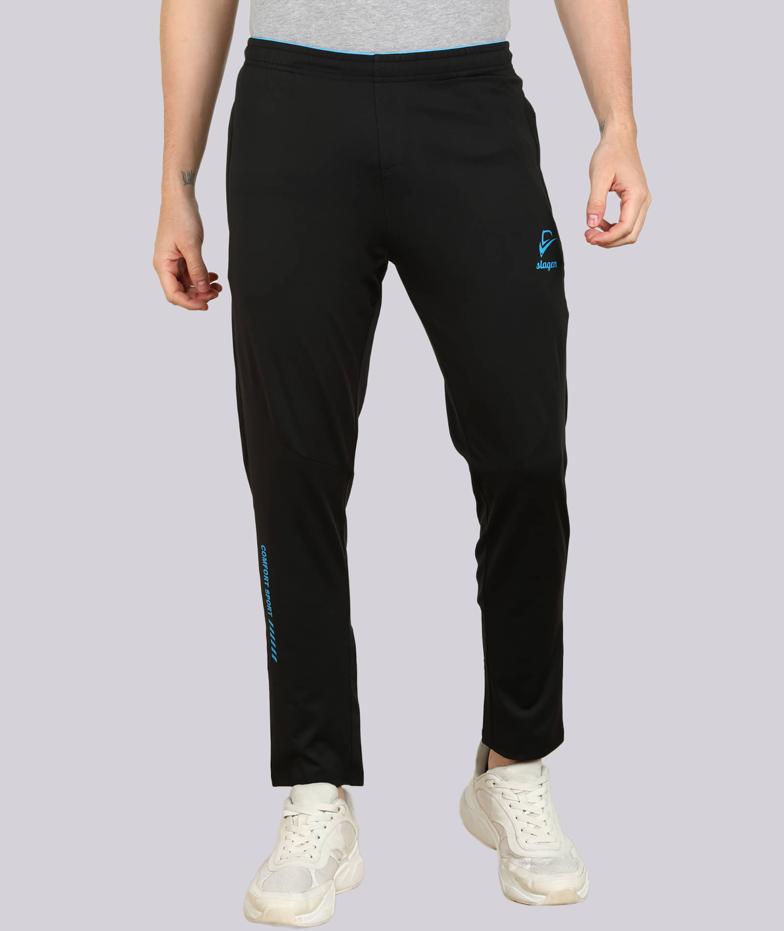 SLAGEN - Black Polyester Men's Sports Trackpants ( Pack of 1 ) - Track Pants | Buy online on ZillyBuy