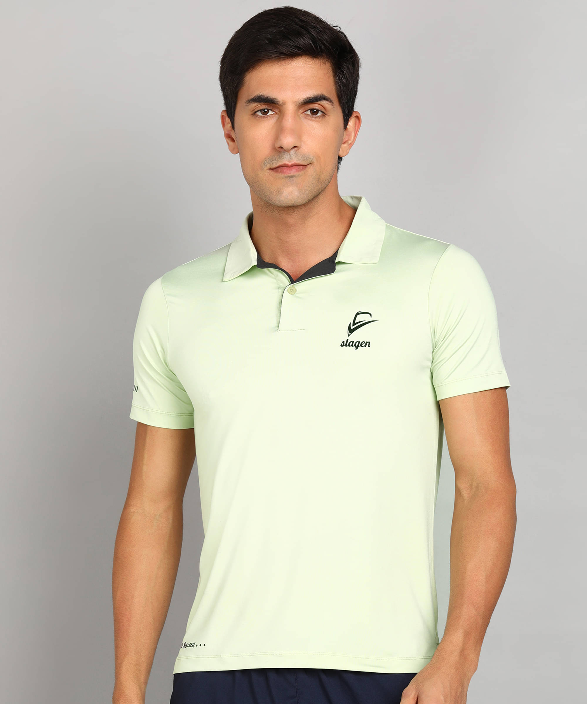 SLAGEN - Lime Green Polyester Regular Fit Men's Sports Polo T-Shirt ( Pack of 1 ) SLAGEN - Lime Green Polyester Regular Fit Men's Sports Polo T-Shirt ( Pack of 1 )