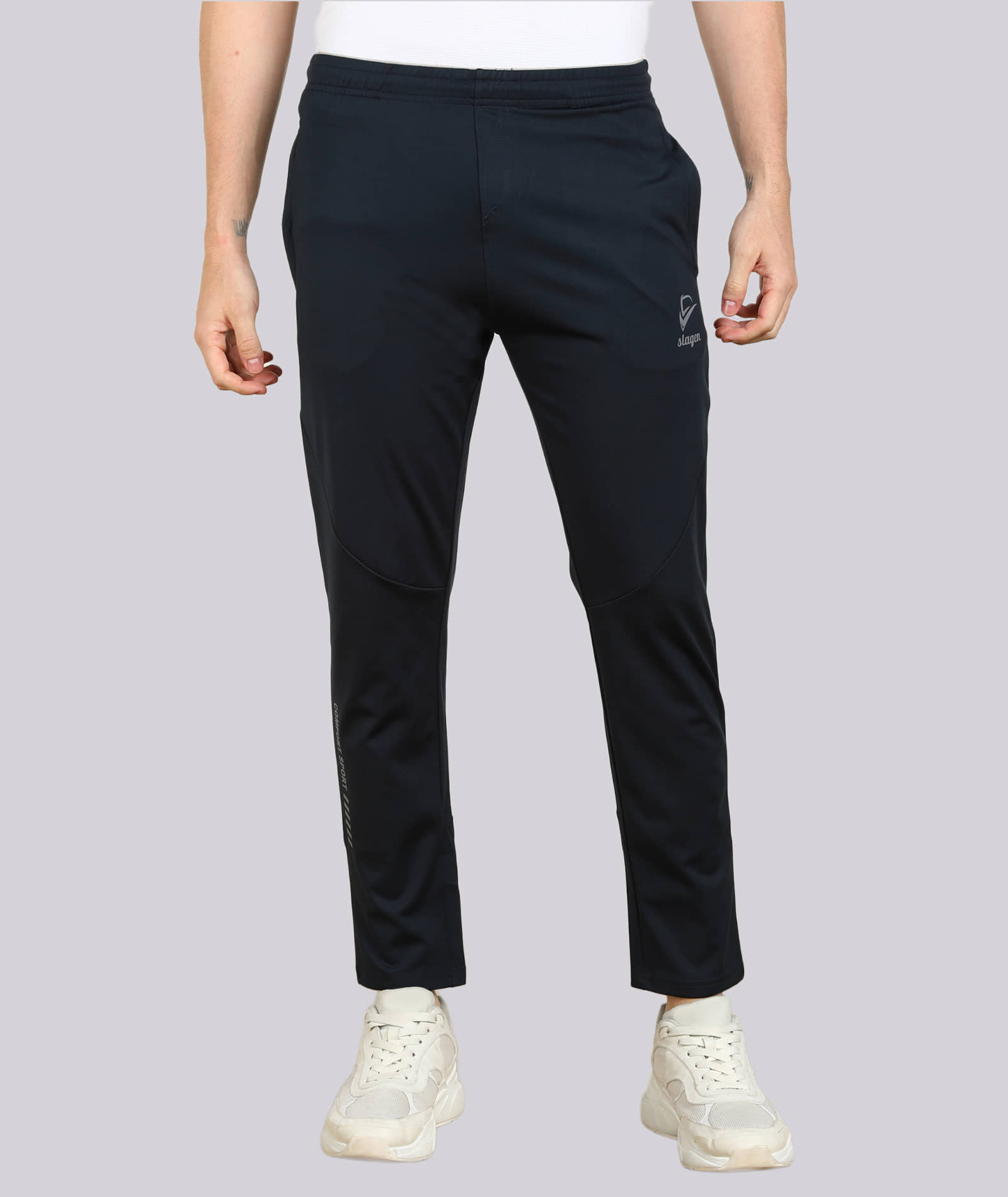 SLAGEN - Navy Blue Polyester Men's Sports Trackpants ( Pack of 1 ) - Track Pants | Buy online on ZillyBuy