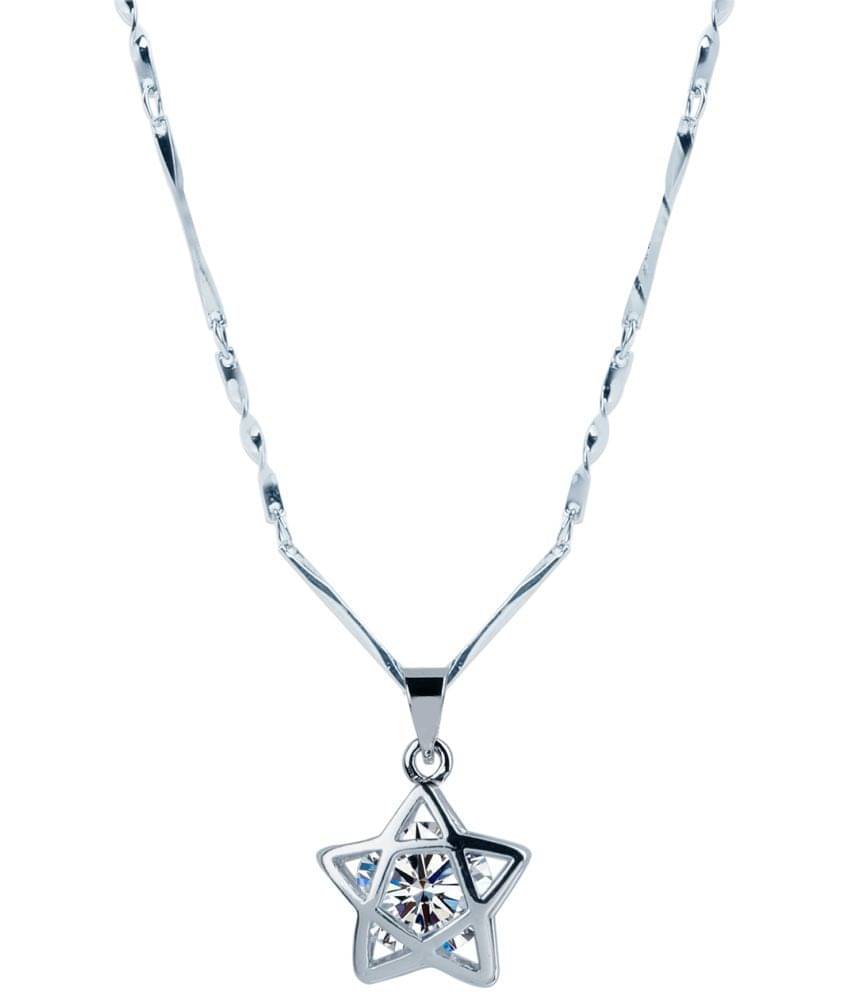     			Silver Shine - Silver Pendant set ( Pack of 1 )