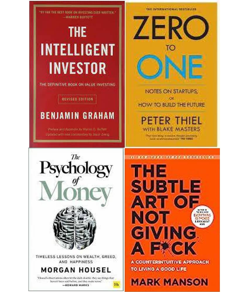 The Intelligent Investor + Zero to One+ The Psychology of Money + The Subtle Art - Stationery | Buy online on ZillyBuy