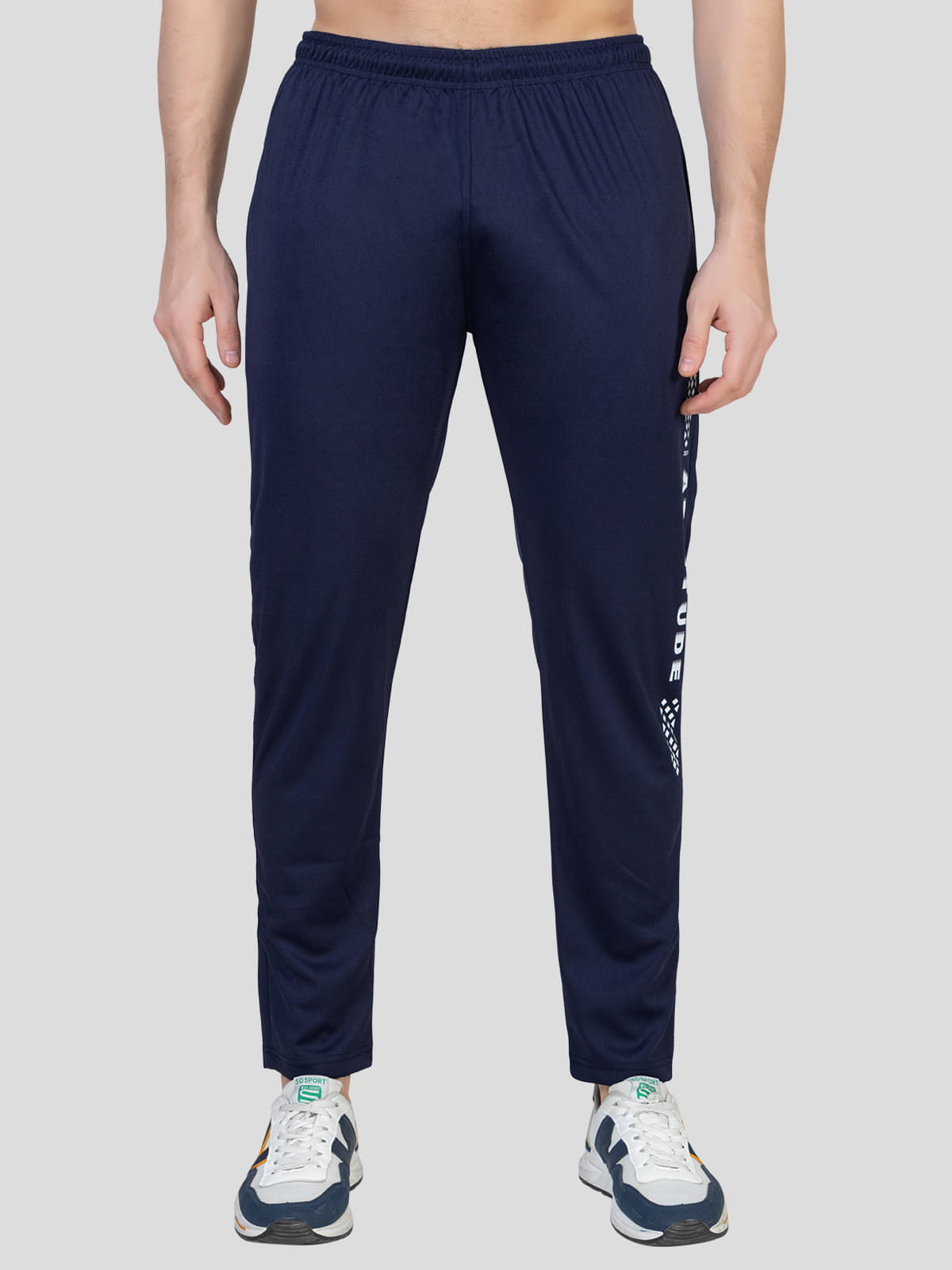 Zeffit - Navy Lycra Men's Trackpants ( Pack of 1 ) Zeffit - Navy Lycra Men's Trackpants ( Pack of 1 )