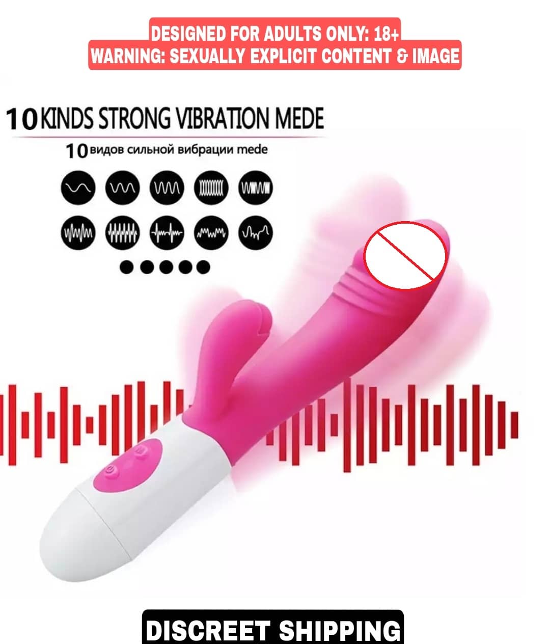 10 SPEED G SPOT RABBIT VIBRATING DILDO VIBRATOR BY KAMAHOUSE