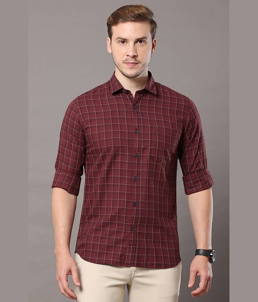 Cool Colors - Brown 100% Cotton Slim Fit Men's Casual Shirt ( Pack of 1 )