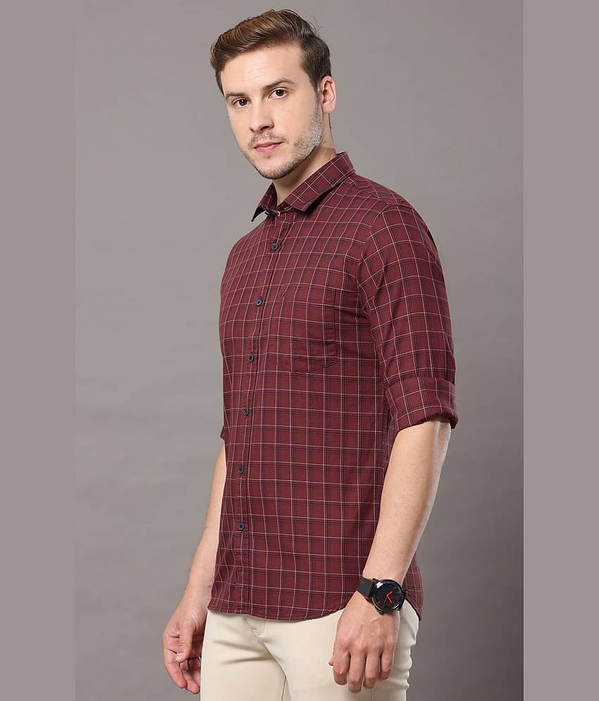 Cool Colors - Brown 100% Cotton Slim Fit Men's Casual Shirt ( Pack of 1 )