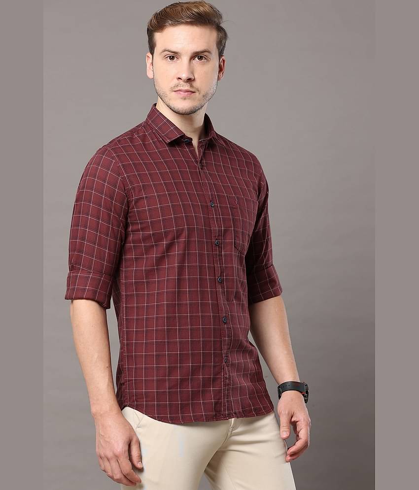Cool Colors - Brown 100% Cotton Slim Fit Men's Casual Shirt ( Pack of 1 )