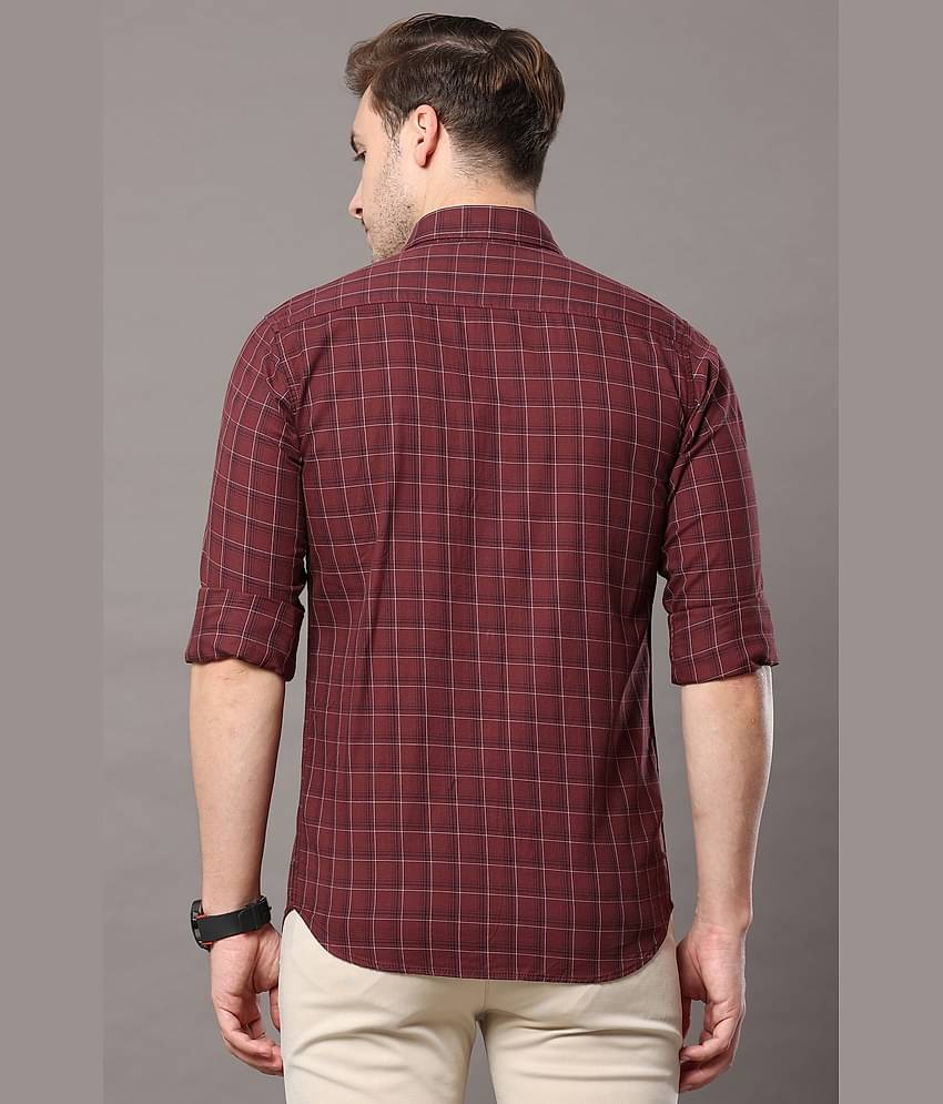 Cool Colors - Brown 100% Cotton Slim Fit Men's Casual Shirt ( Pack of 1 )