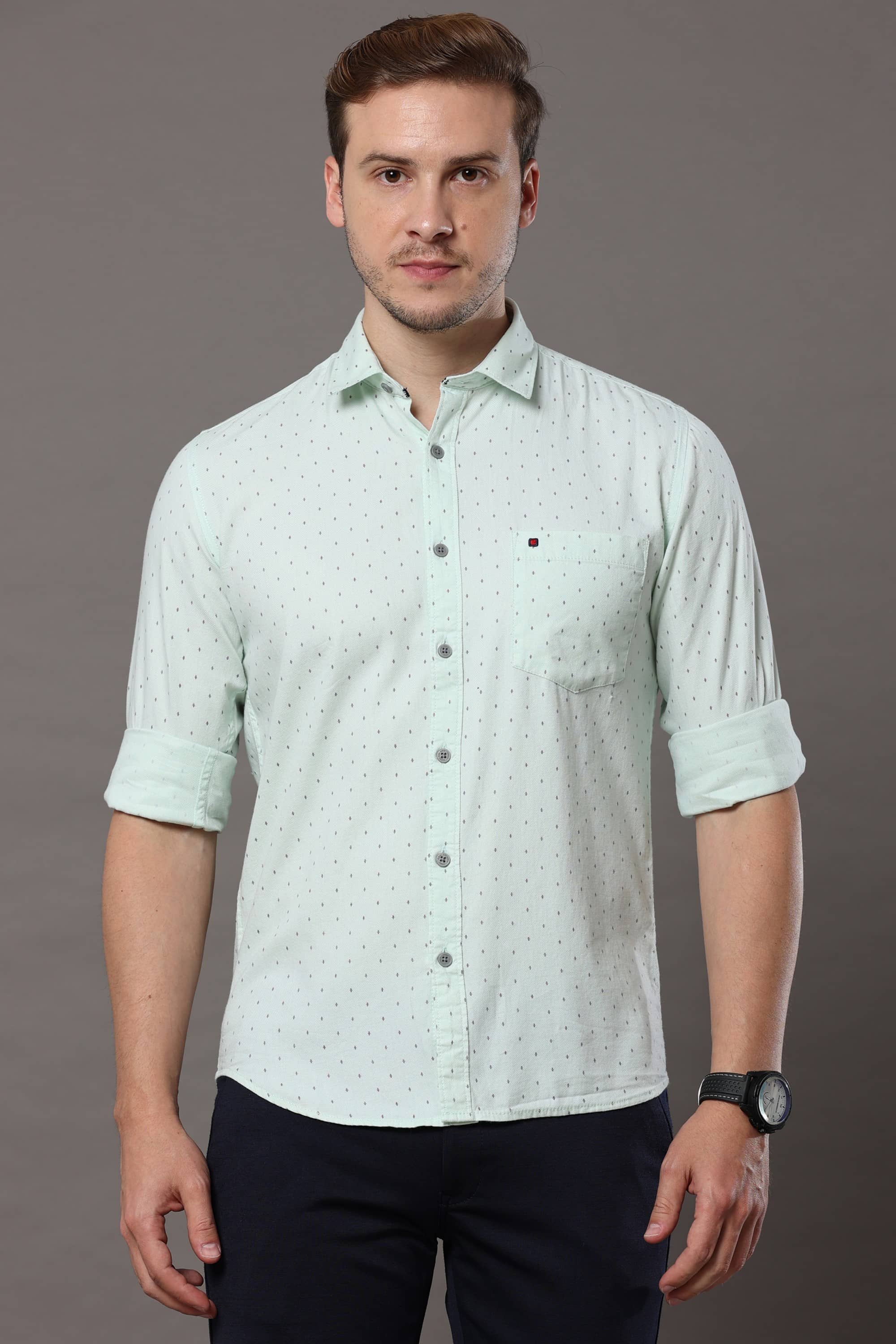 Cool Colors - Green 100% Cotton Slim Fit Men's Casual Shirt ( Pack of 1 )