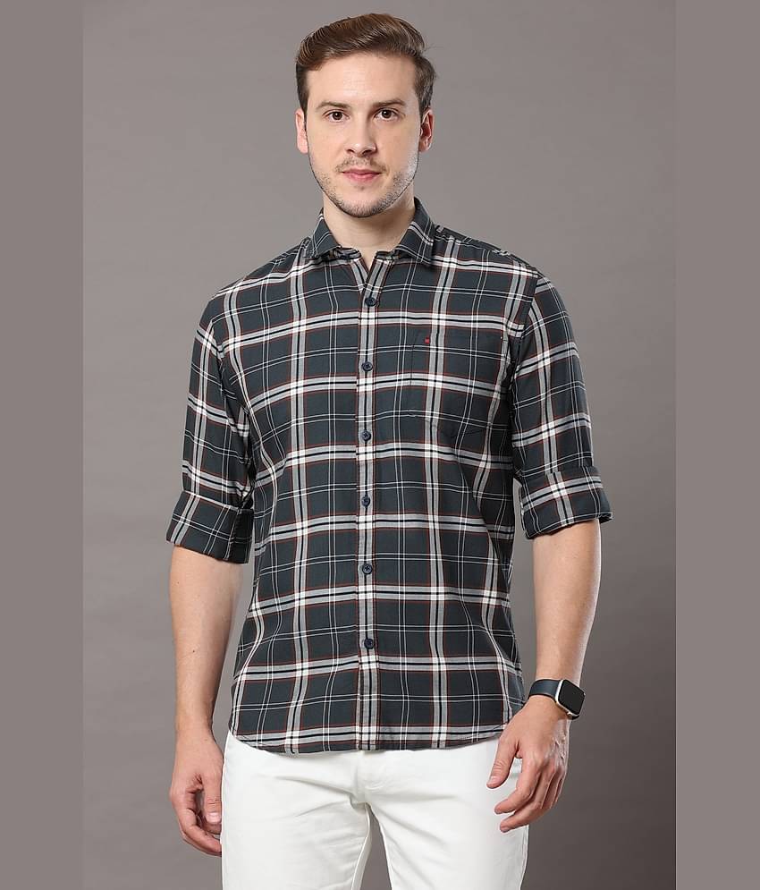 Cool Colors - Green 100% Cotton Slim Fit Men's Casual Shirt ( Pack of 1 )