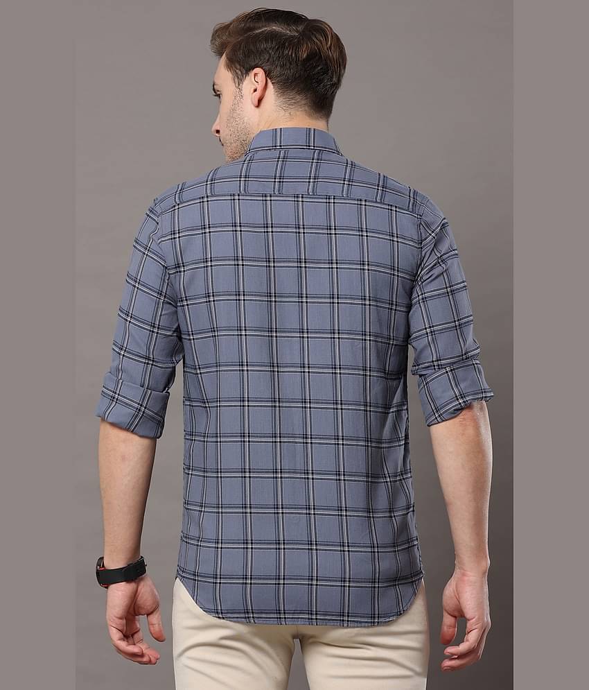 Cool Colors - Grey 100% Cotton Slim Fit Men's Casual Shirt ( Pack of 1 )