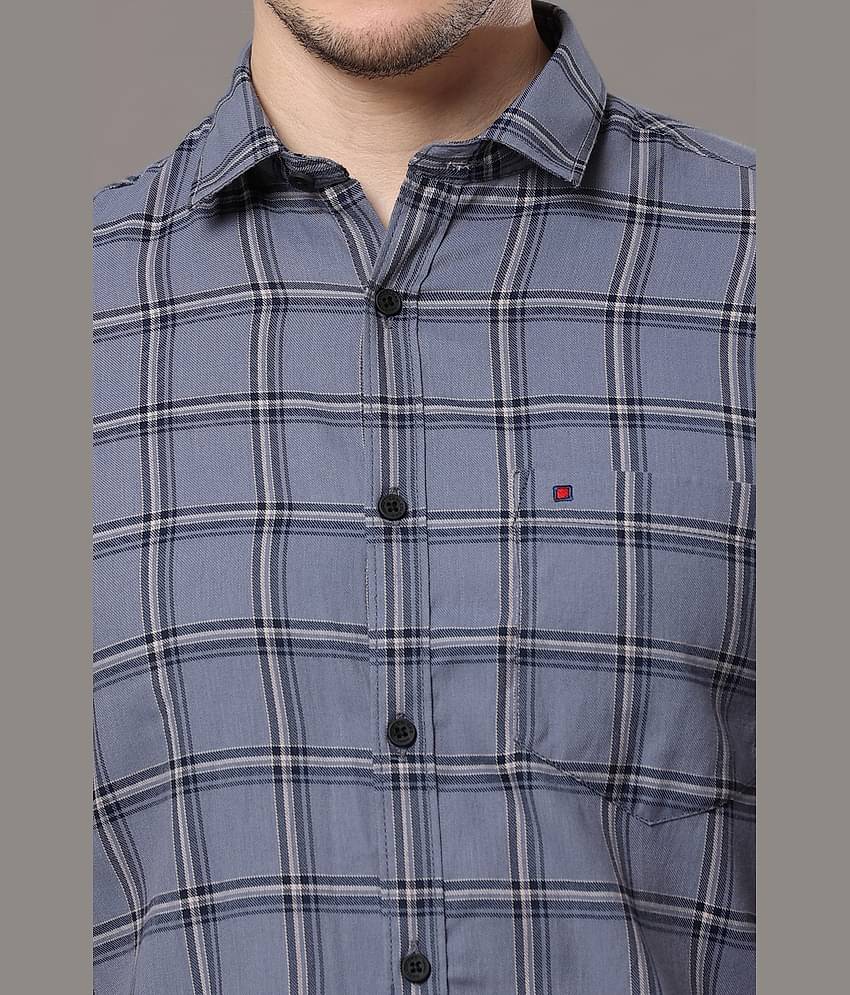 Cool Colors - Grey 100% Cotton Slim Fit Men's Casual Shirt ( Pack of 1 )