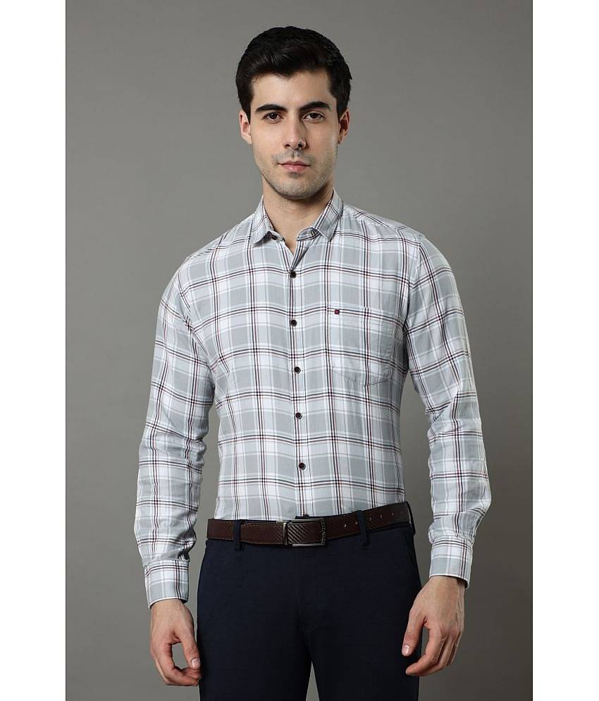 Cool Colors - Grey 100% Cotton Slim Fit Men's Casual Shirt ( Pack of 1 )