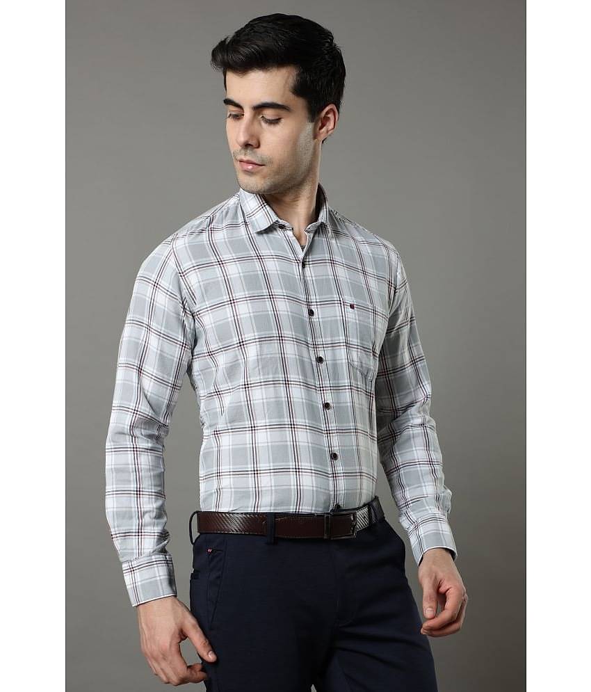 Cool Colors - Grey 100% Cotton Slim Fit Men's Casual Shirt ( Pack of 1 )