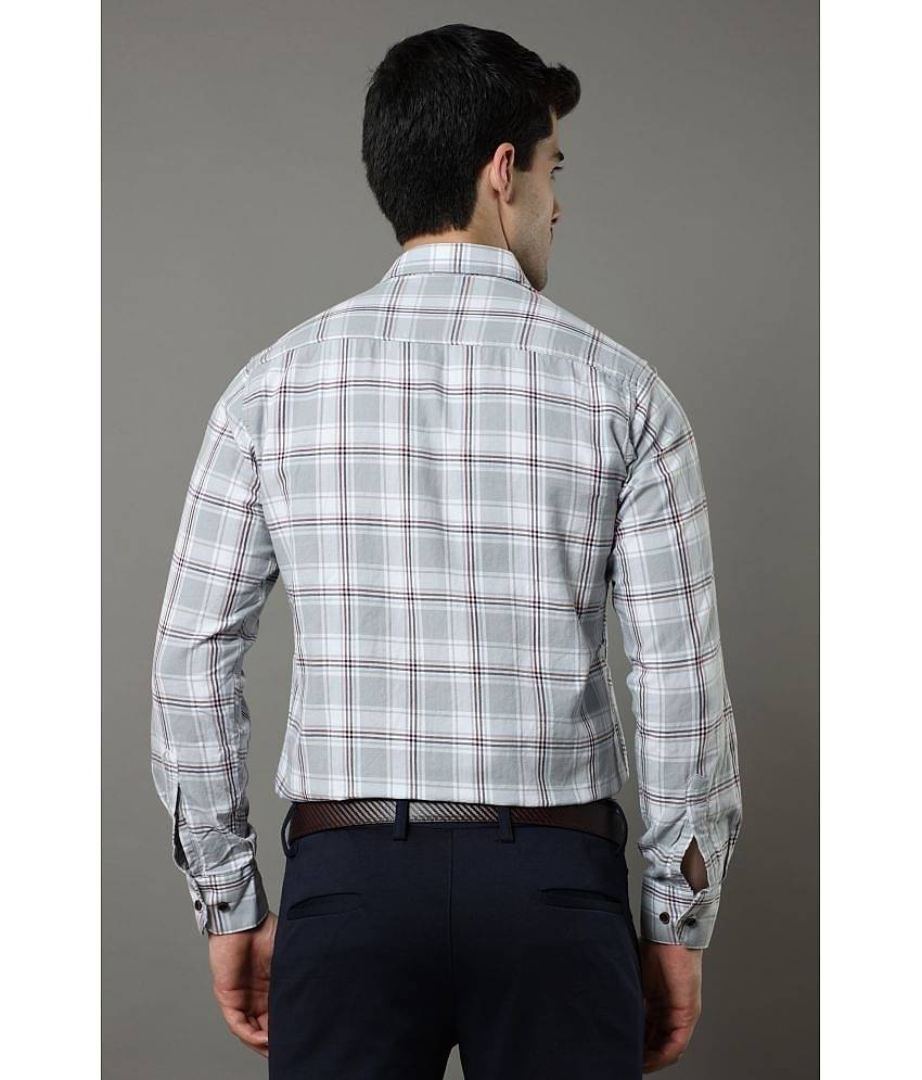 Cool Colors - Grey 100% Cotton Slim Fit Men's Casual Shirt ( Pack of 1 )