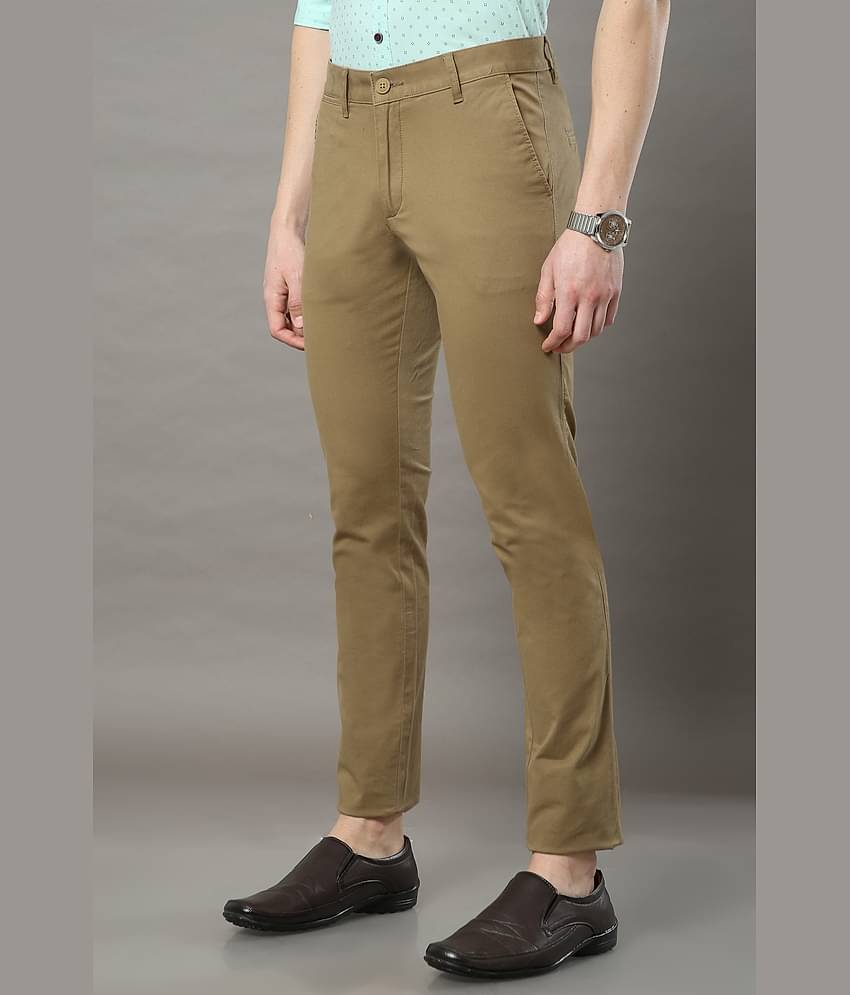 Cool Colors Khaki Slim Chinos ( Pack of 1 )