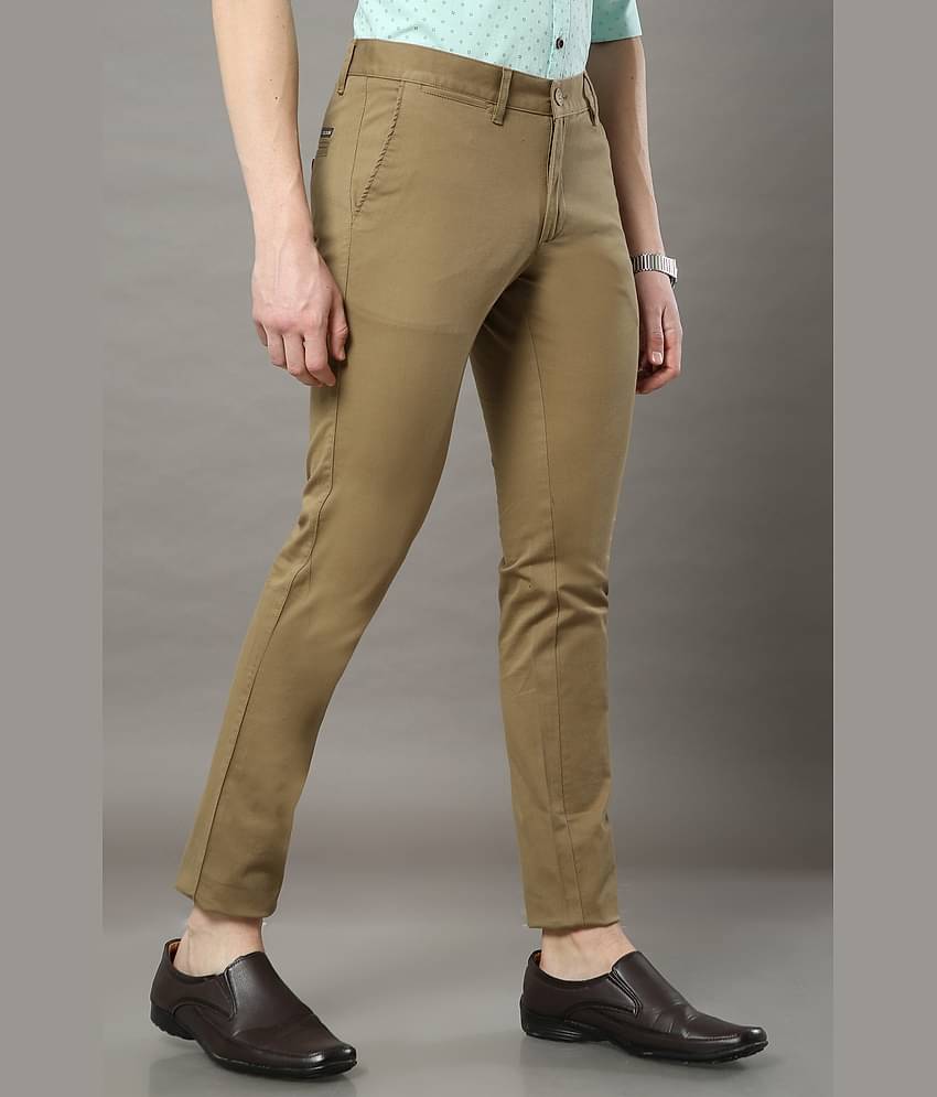 Cool Colors Khaki Slim Chinos ( Pack of 1 )