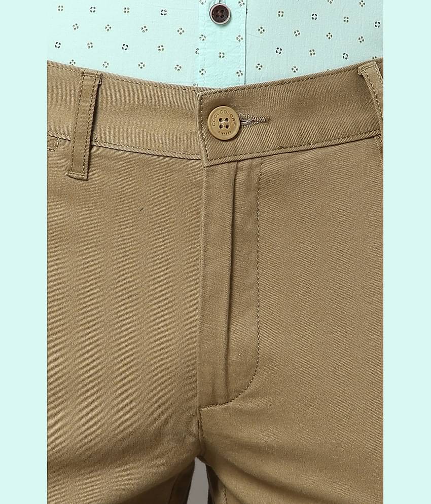 Cool Colors Khaki Slim Chinos ( Pack of 1 )