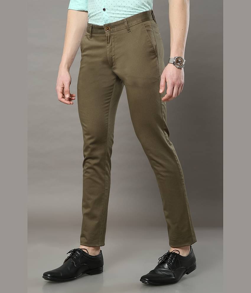 Cool Colors Khaki Slim Chinos ( Pack of 1 )