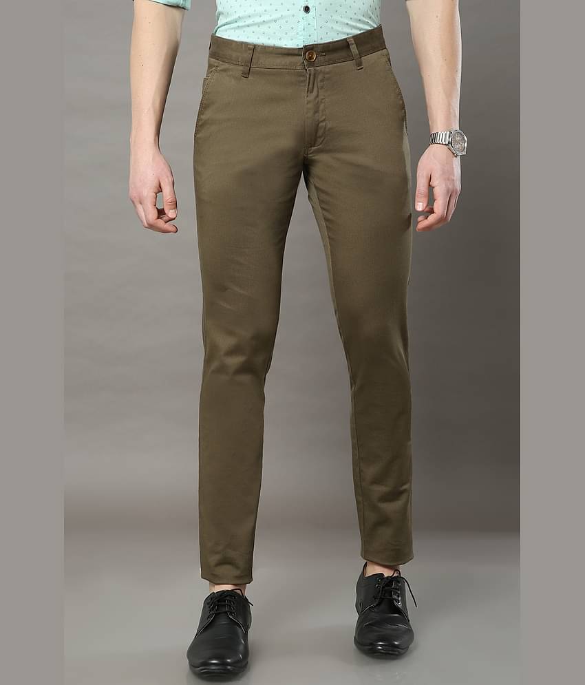 Cool Colors Khaki Slim Chinos ( Pack of 1 )