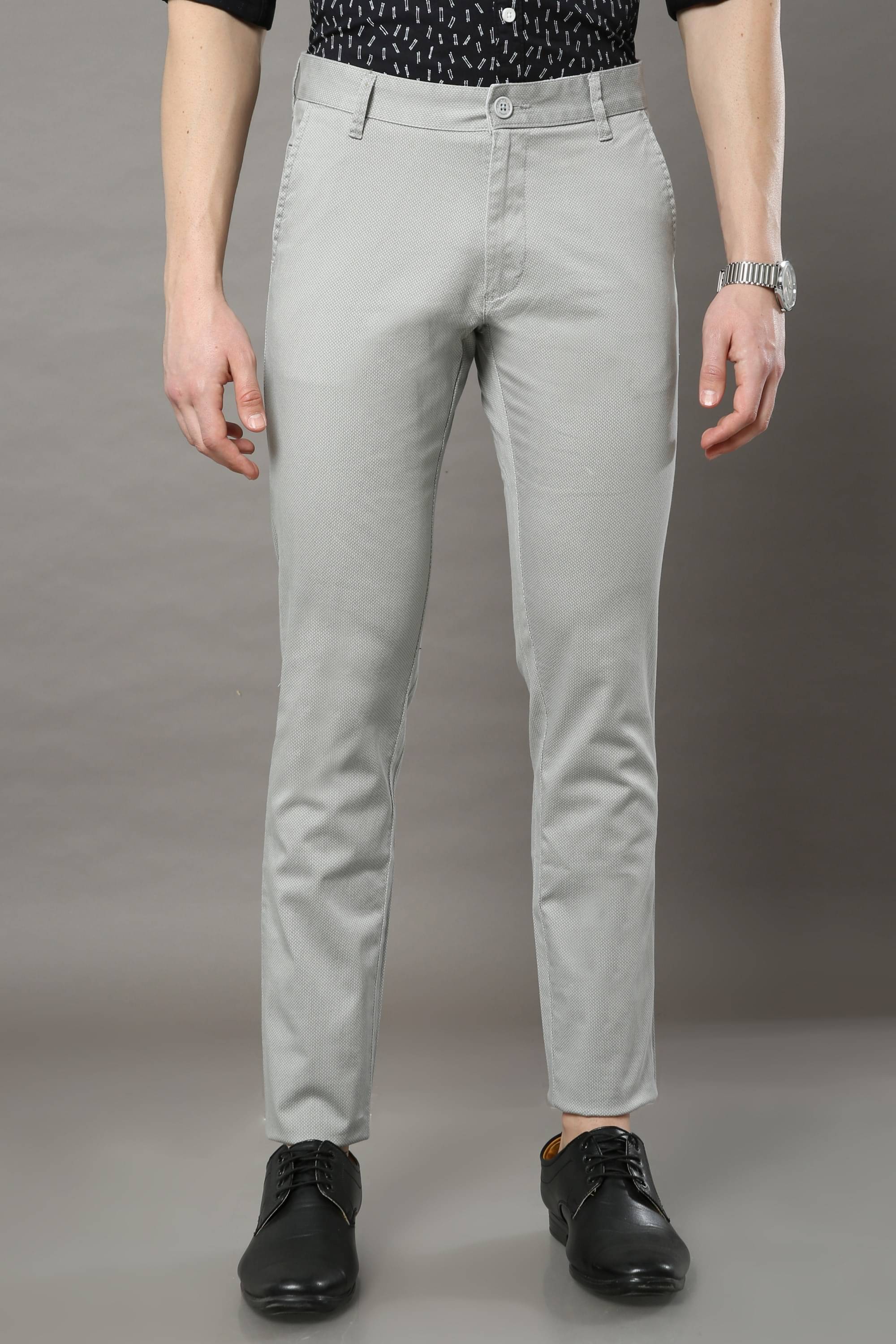    			Cool Colors Light Grey Slim Chinos ( Pack of 1 )