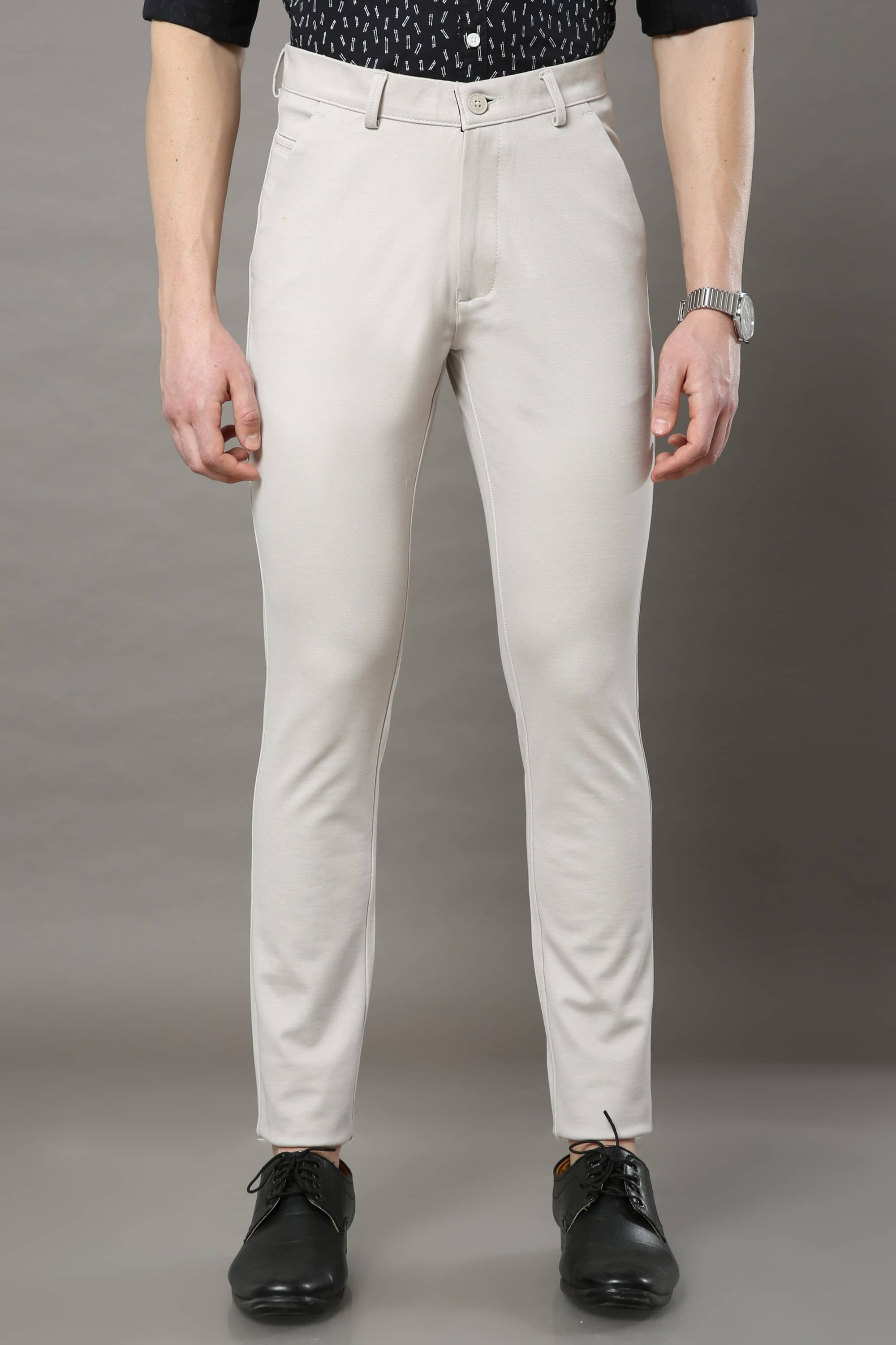 Cool Colors Light Grey Slim Chinos ( Pack of 1 ) - Trousers | Buy online on ZillyBuy