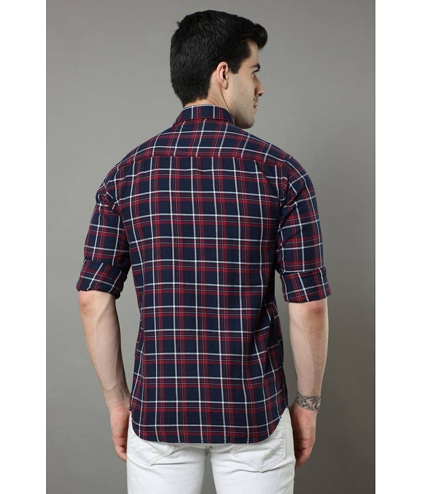 Cool Colors - Navy 100% Cotton Slim Fit Men's Casual Shirt ( Pack of 1 )