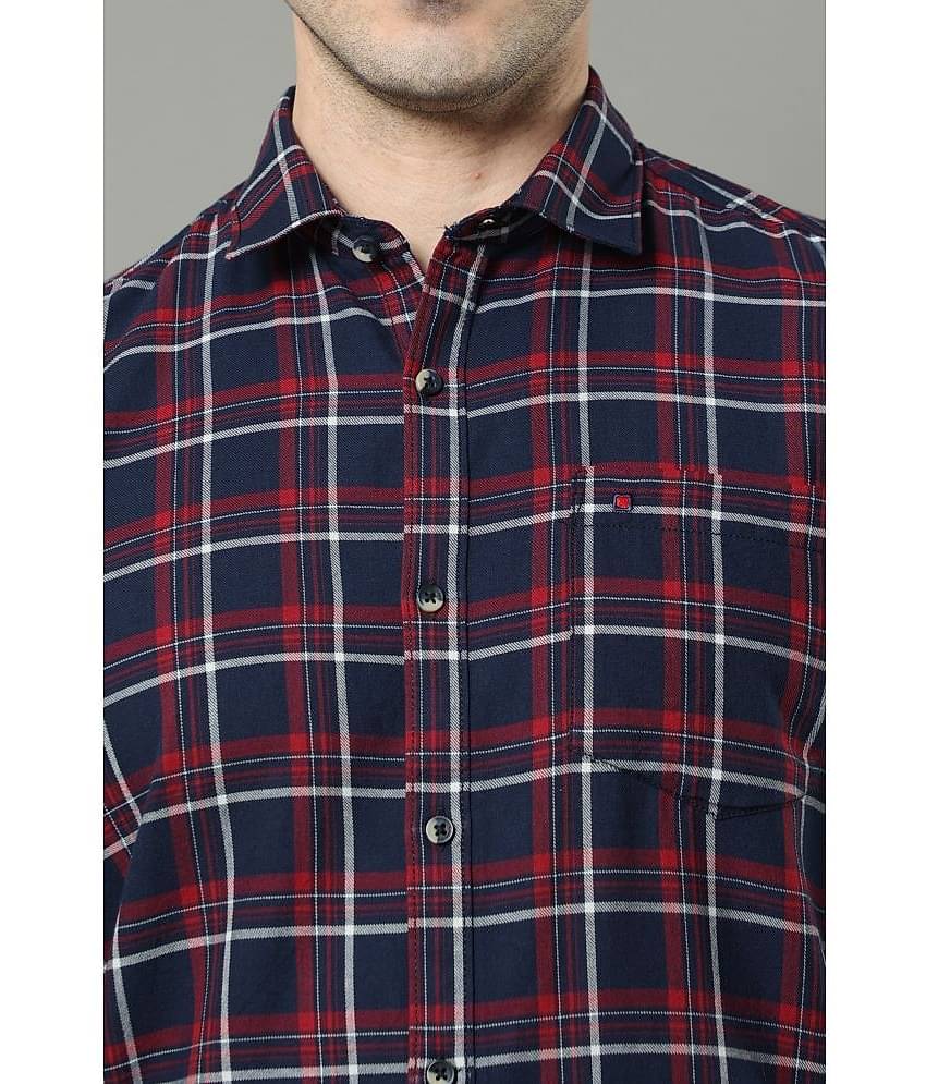 Cool Colors - Navy 100% Cotton Slim Fit Men's Casual Shirt ( Pack of 1 )