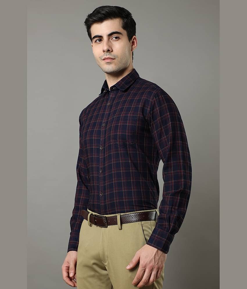 Cool Colors - Navy 100% Cotton Slim Fit Men's Formal Shirt ( Pack of 1 )