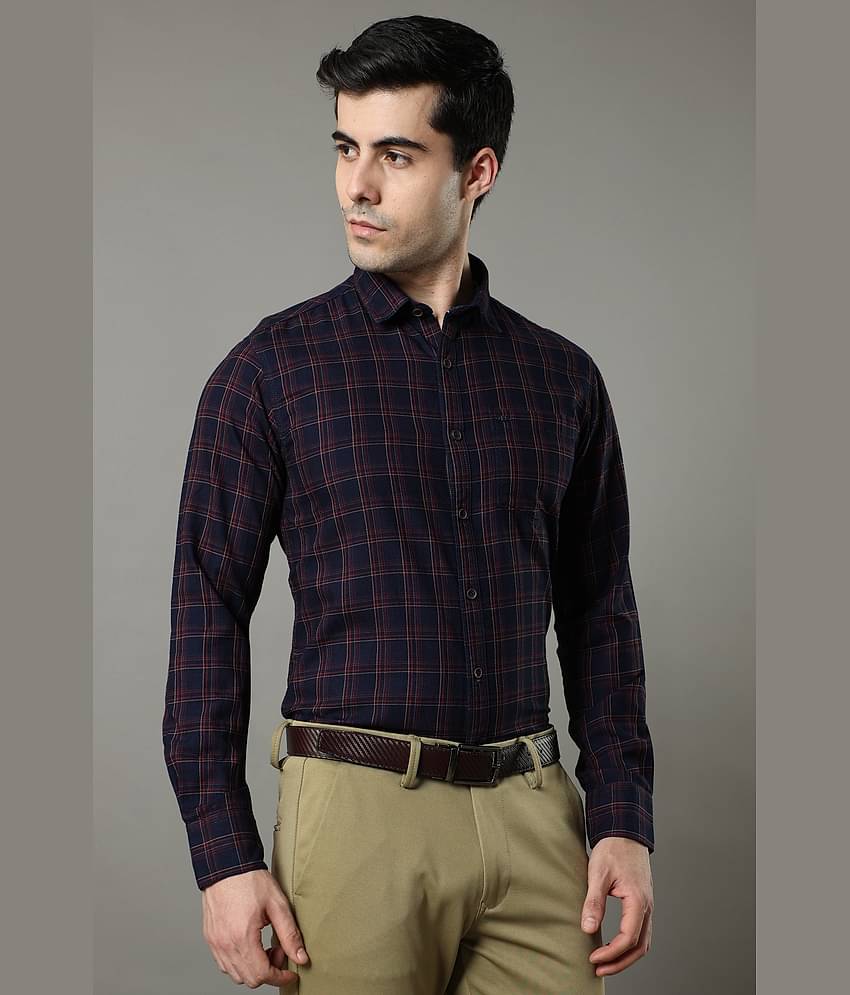 Cool Colors - Navy 100% Cotton Slim Fit Men's Formal Shirt ( Pack of 1 )