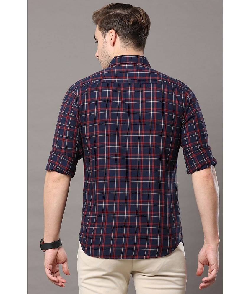 Cool Colors - Navy 100% Cotton Slim Fit Men's Casual Shirt ( Pack of 1 )