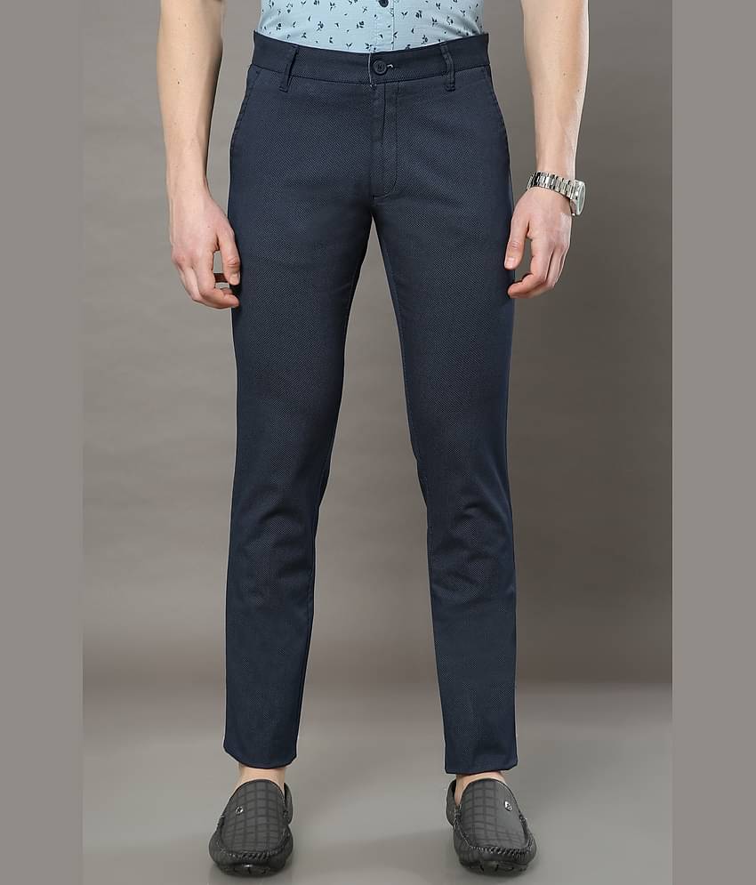 Cool Colors Navy Blue Slim Chinos ( Pack of 1 )