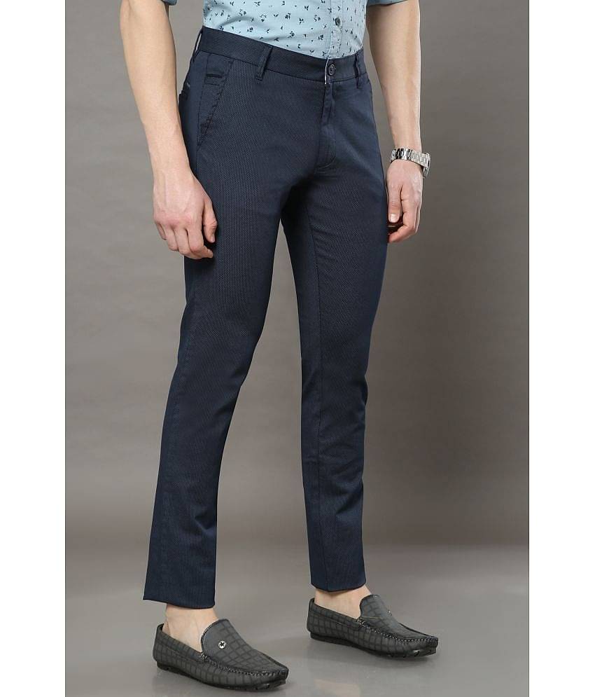 Cool Colors Navy Blue Slim Chinos ( Pack of 1 )