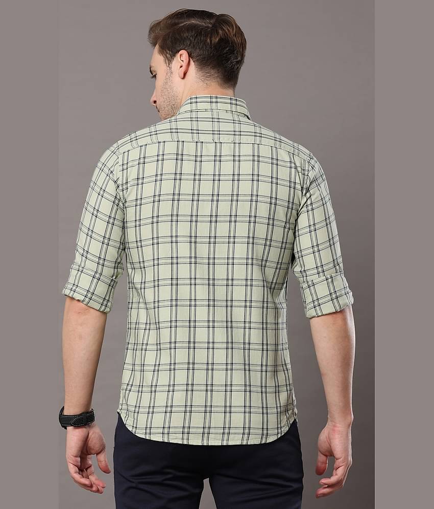 Cool Colors - Olive 100% Cotton Slim Fit Men's Casual Shirt ( Pack of 1 )