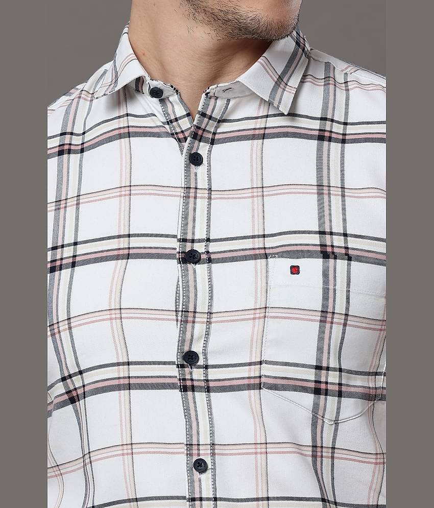 Cool Colors - White 100% Cotton Slim Fit Men's Casual Shirt ( Pack of 1 )