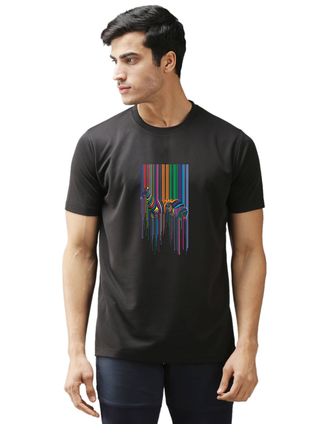     			EPPE Pack of 1 Polyester Regular Fit Men's T-Shirt ( Black )