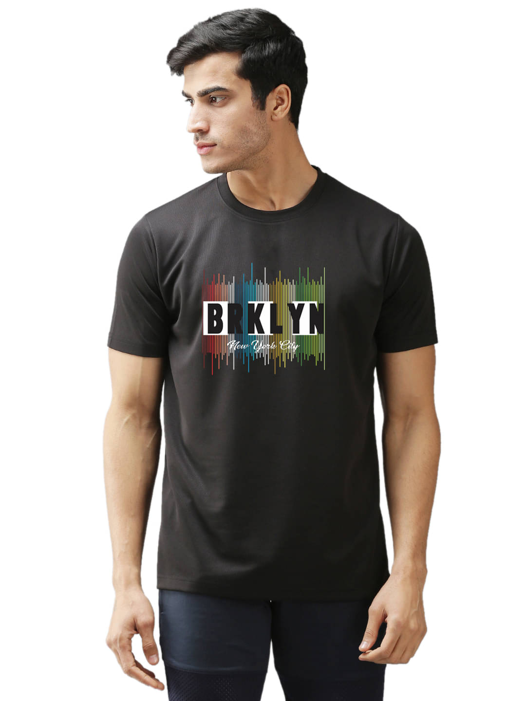     			EPPE Pack of 1 Polyester Regular Fit Men's T-Shirt ( Black )