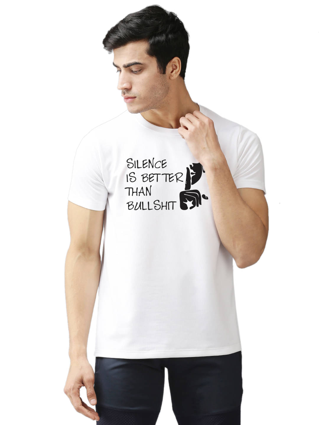EPPE Pack of 1 Polyester Regular Fit Men's T-Shirt ( White ) EPPE Pack of 1 Polyester Regular Fit Men's T-Shirt ( White )